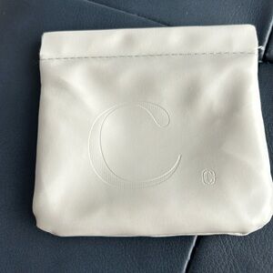 Pleather pouch personalized with letter “C”